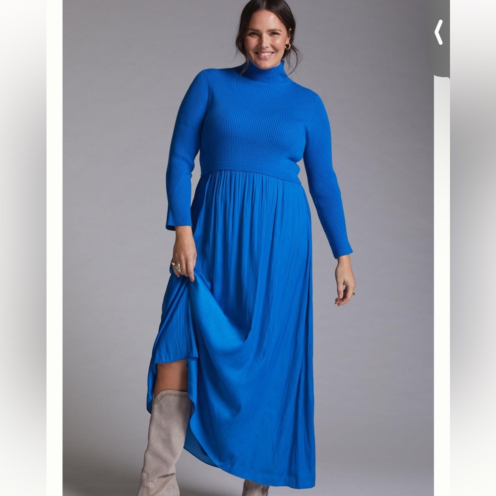 Anthropologie Thea Twofer Sweater Top Dress XL